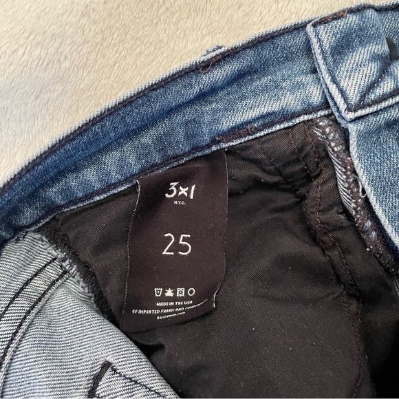 3x1 x Jason Wu W4 Jeans denim USA paneled straight high rise - Picture 8 of 11